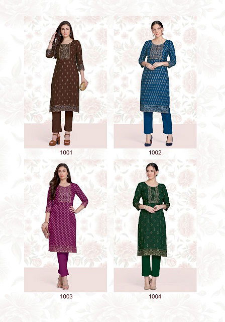 Suryajyoti Tara 1 Latest Fancy Ethnic Wear Designer Kurti With Pant Collection
